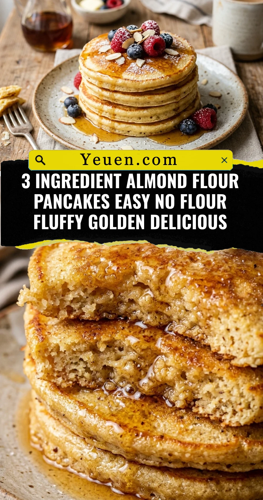 3 Ingredient Almond Flour Pancakes Easy No Flour Fluffy Golden Delicious