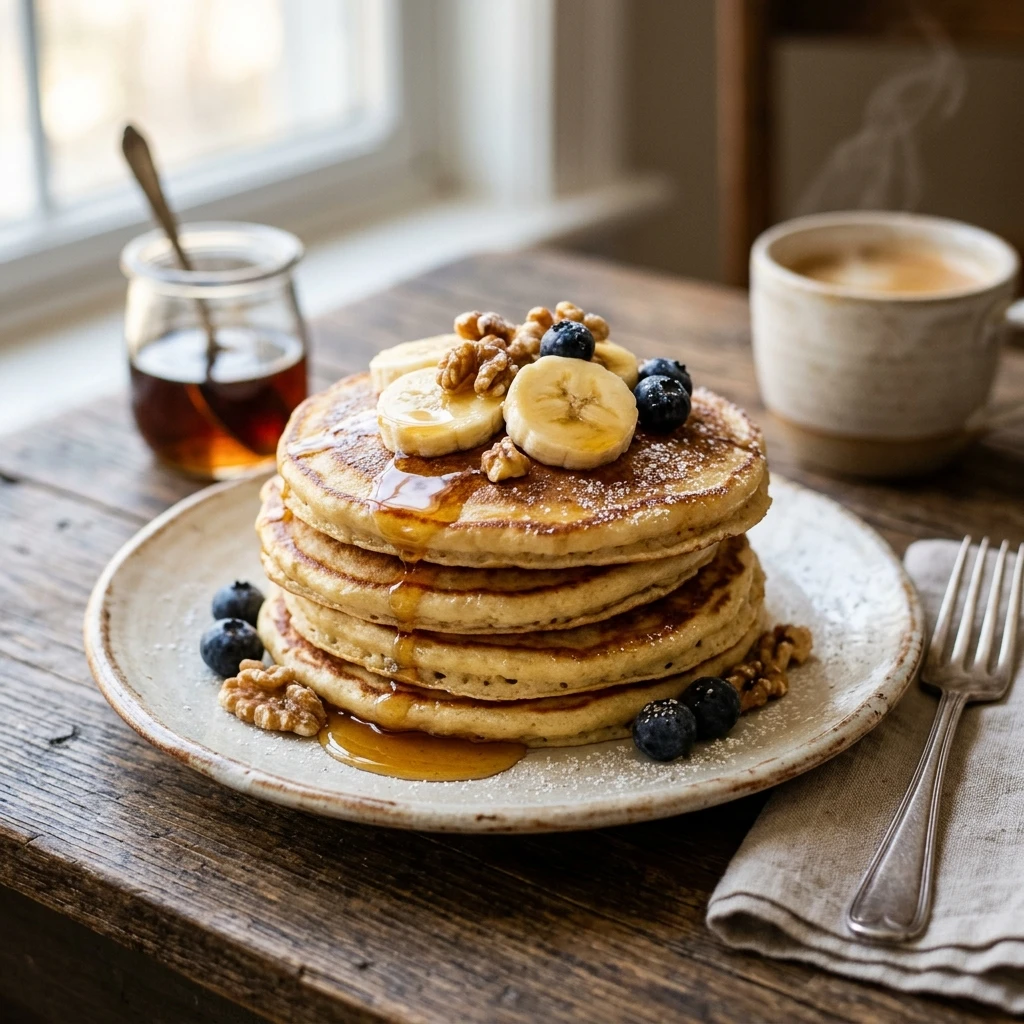 3 Ingredient Banana Pancakes Easy No Flour Fluffy