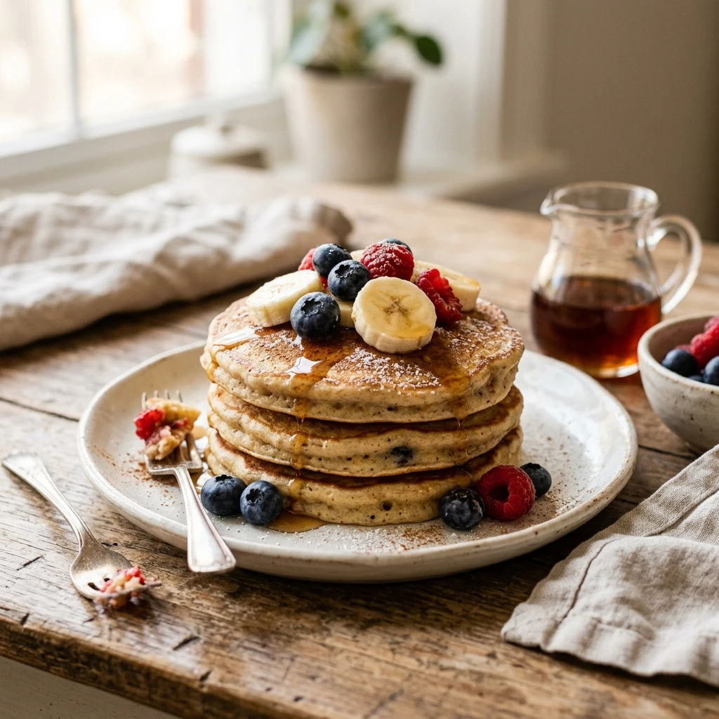 3 Ingredient Banana Pancakes No Flour Easy
