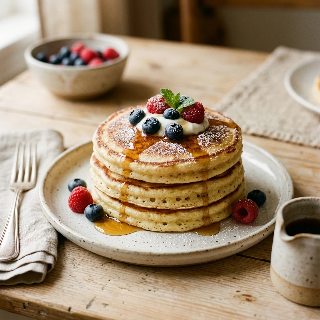 3 Ingredient Cottage Cheese Pancakes Fluffy Easy No Flour