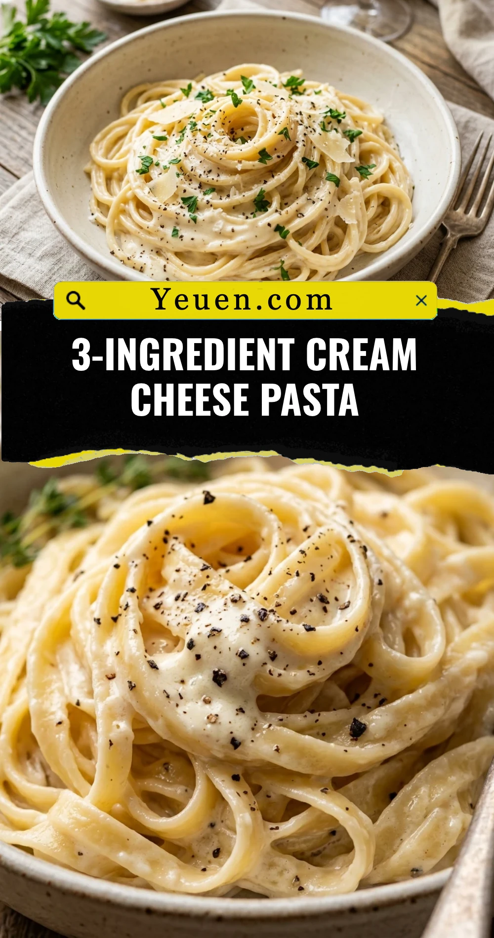 3-Ingredient Cream Cheese Pasta