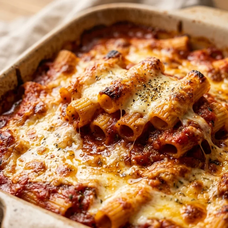 3 Ingredient Dump And Bake Pasta Casserole