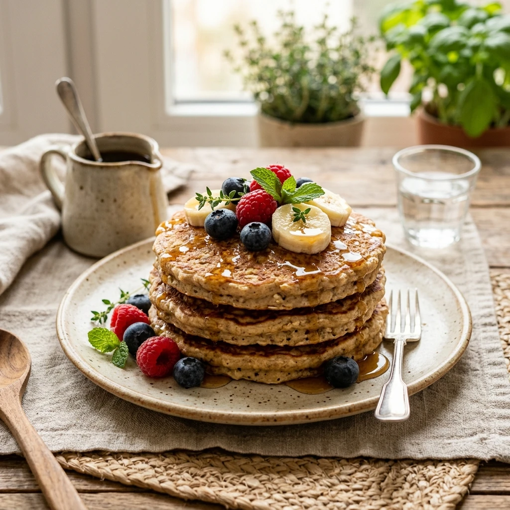 3 Ingredient Pancakes With Oats No Flour