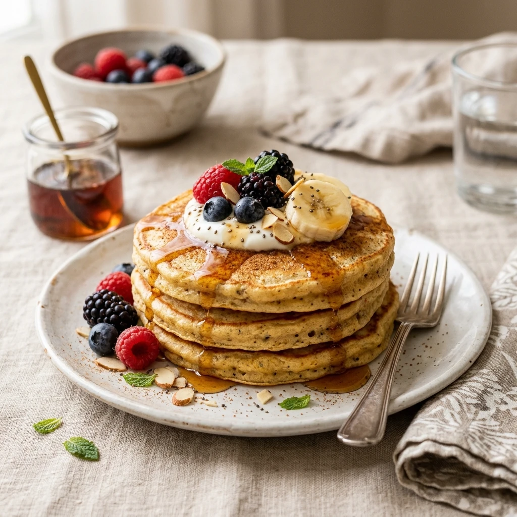 3 Ingredient Protein Pancakes Easy No Flour Fluffy Golden Delicious