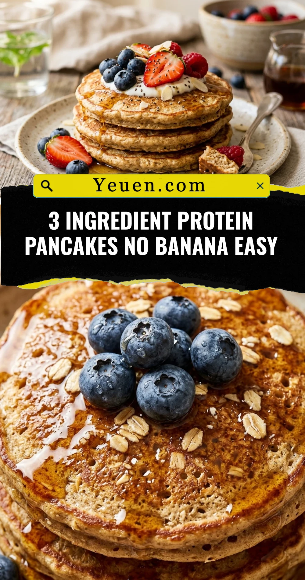 3 Ingredient Protein Pancakes No Banana Easy