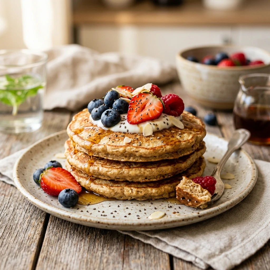 3 Ingredient Protein Pancakes No Banana Easy