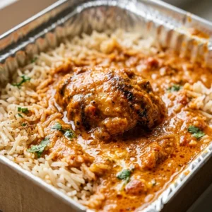 $5 Butter Chicken And Rice Budget Takeout