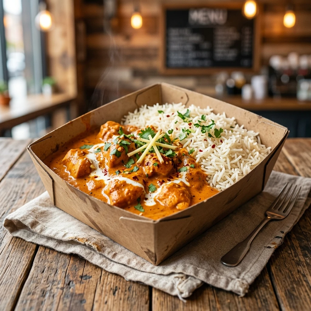 $5 Butter Chicken And Rice Budget Takeout