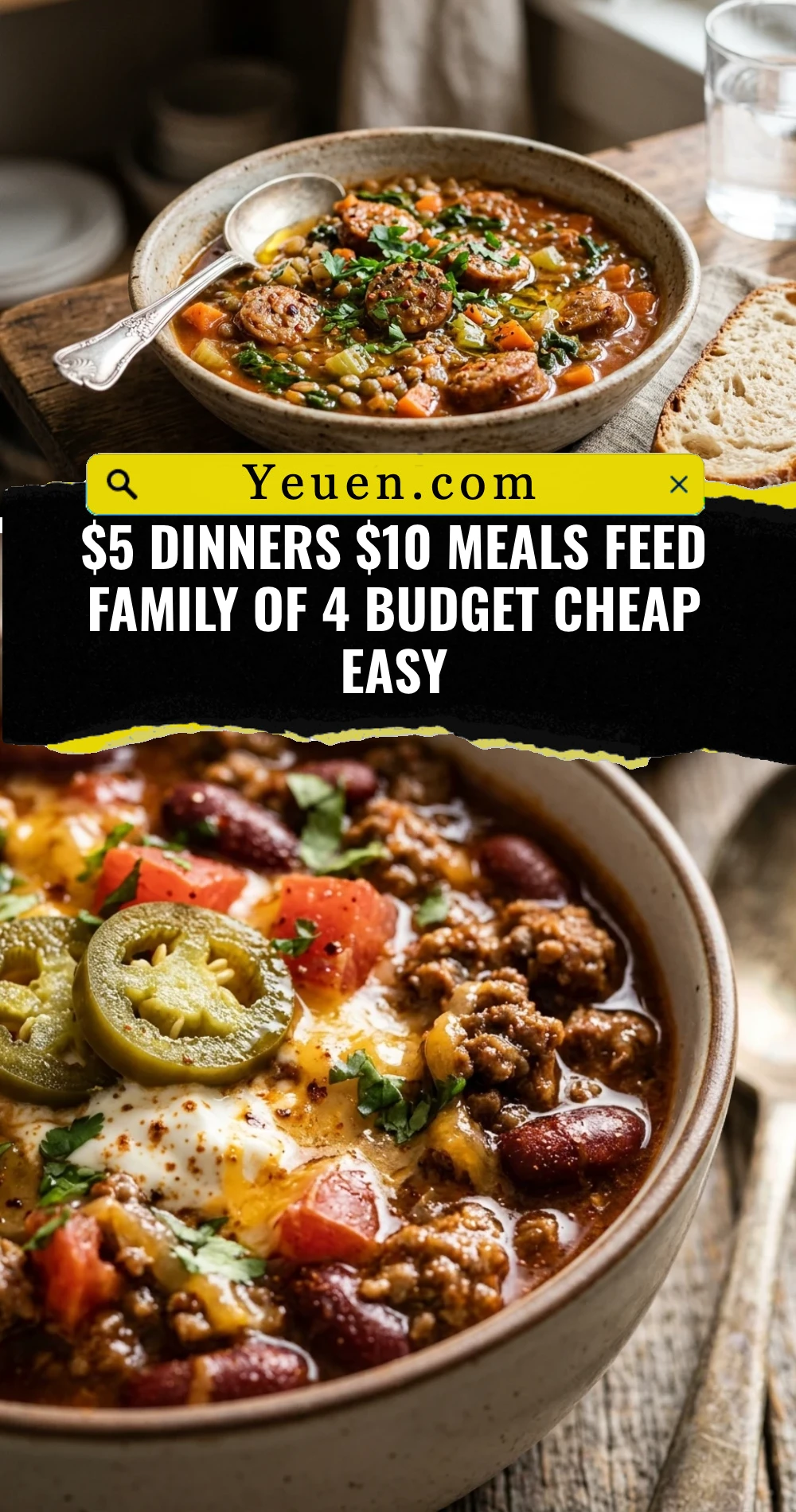 $5 Dinners $10 Meals Feed Family Of 4 Budget Cheap Easy
