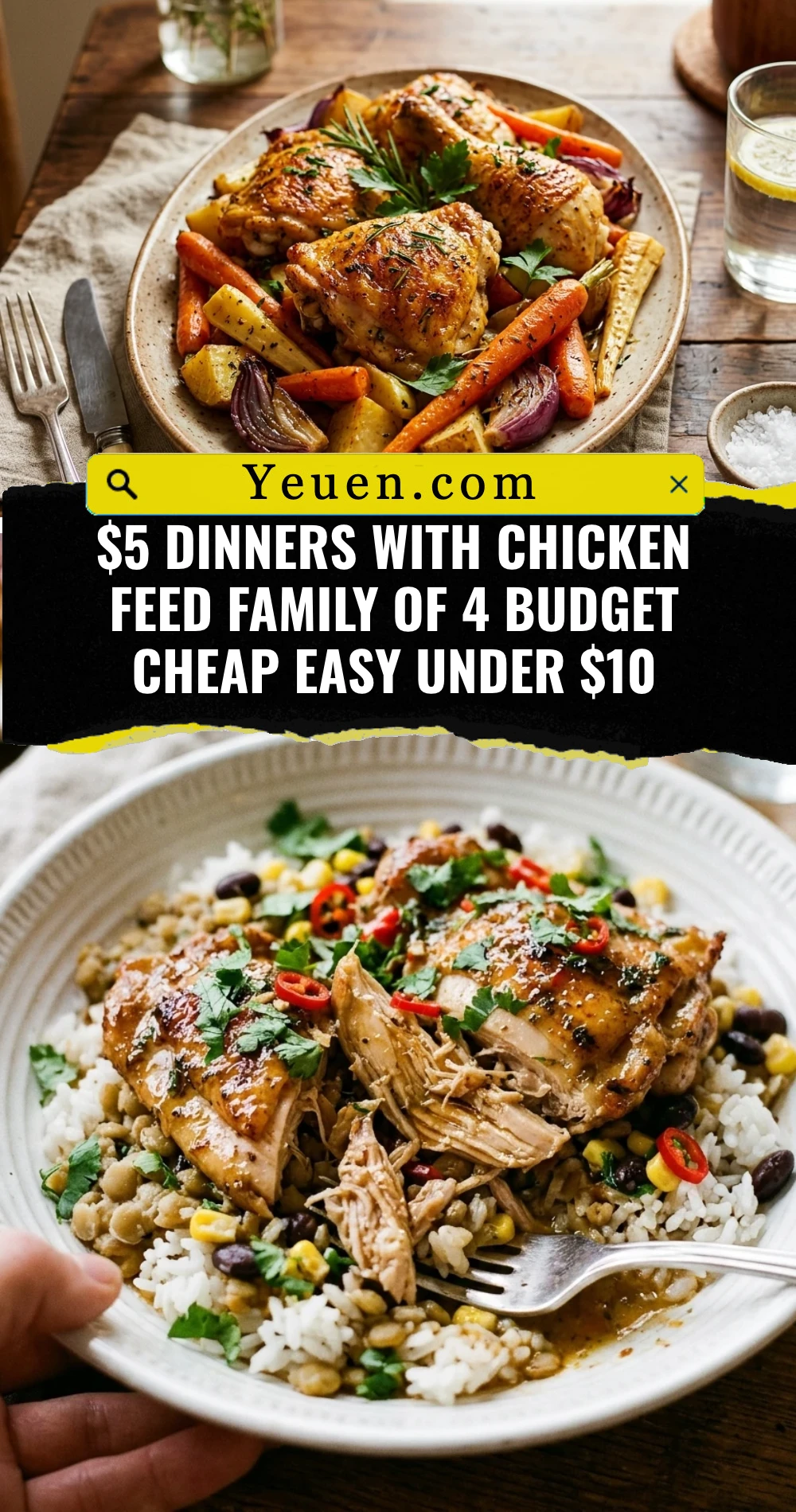 $5 Dinners With Chicken Feed Family Of 4 Budget Cheap Easy Under $10