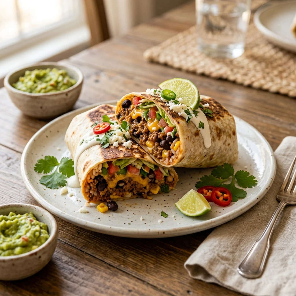 $5 Ground Beef And Bean Burritos Freezer Friendly