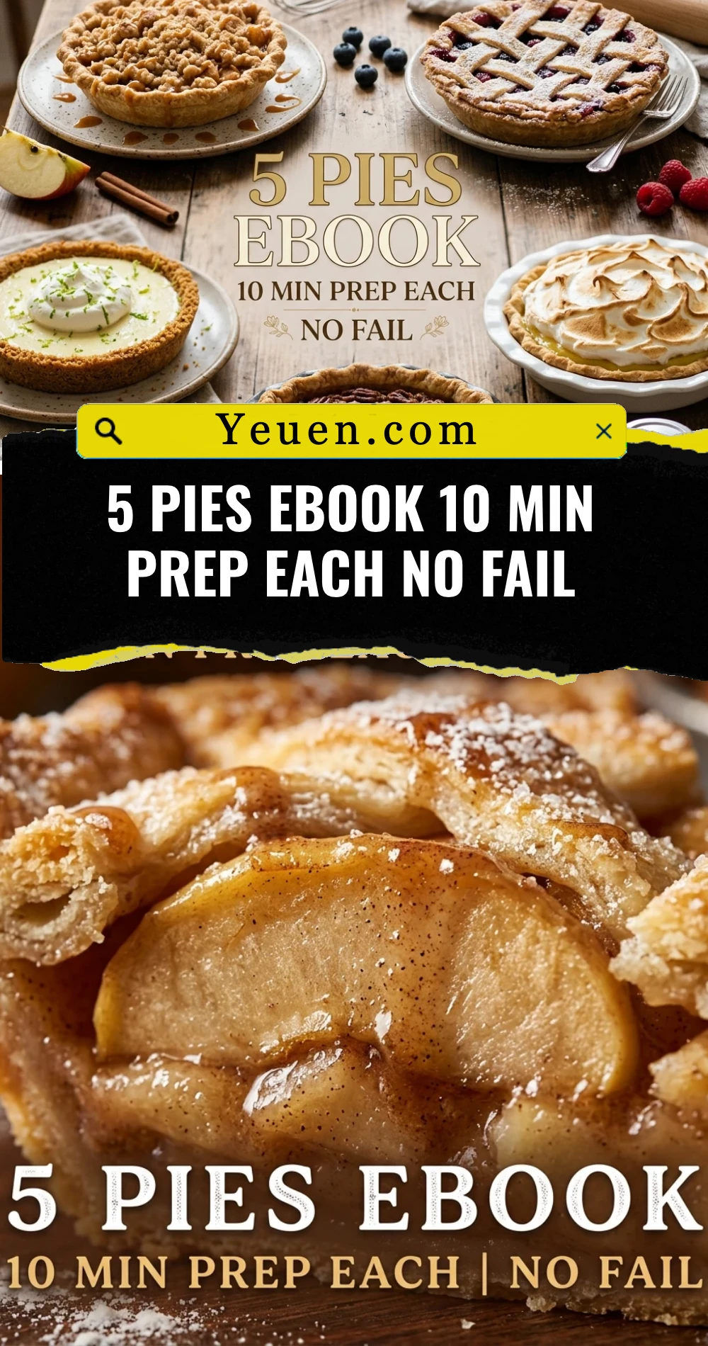 5 Pies Ebook 10 Min Prep Each No Fail