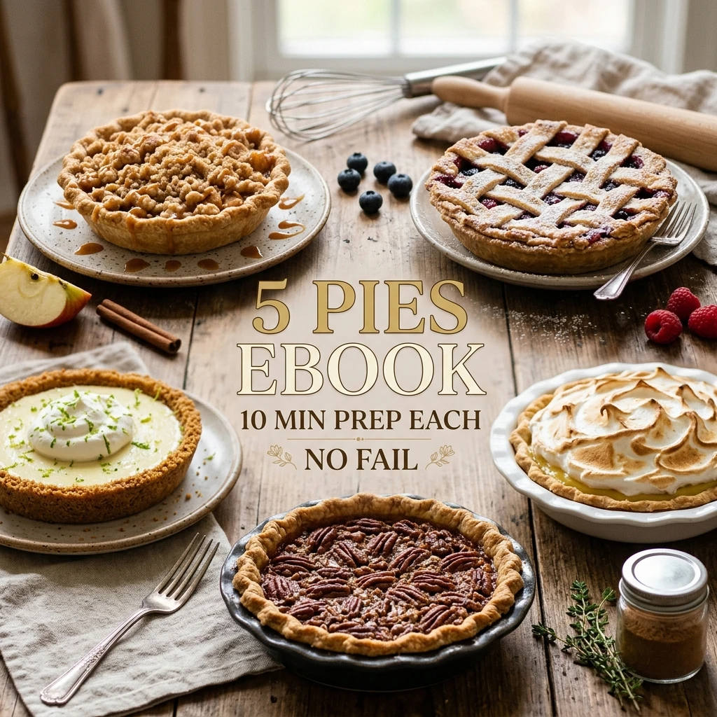 5 Pies Ebook 10 Min Prep Each No Fail