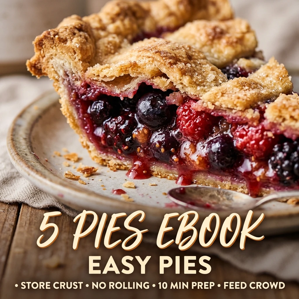 5 Pies Ebook Easy Pies Store Crust No Rolling 10 Min Prep Feed Crowd