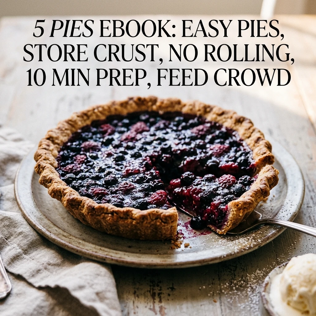 5 Pies Ebook Easy Pies Store Crust No Rolling 10 Min Prep Feed Crowd