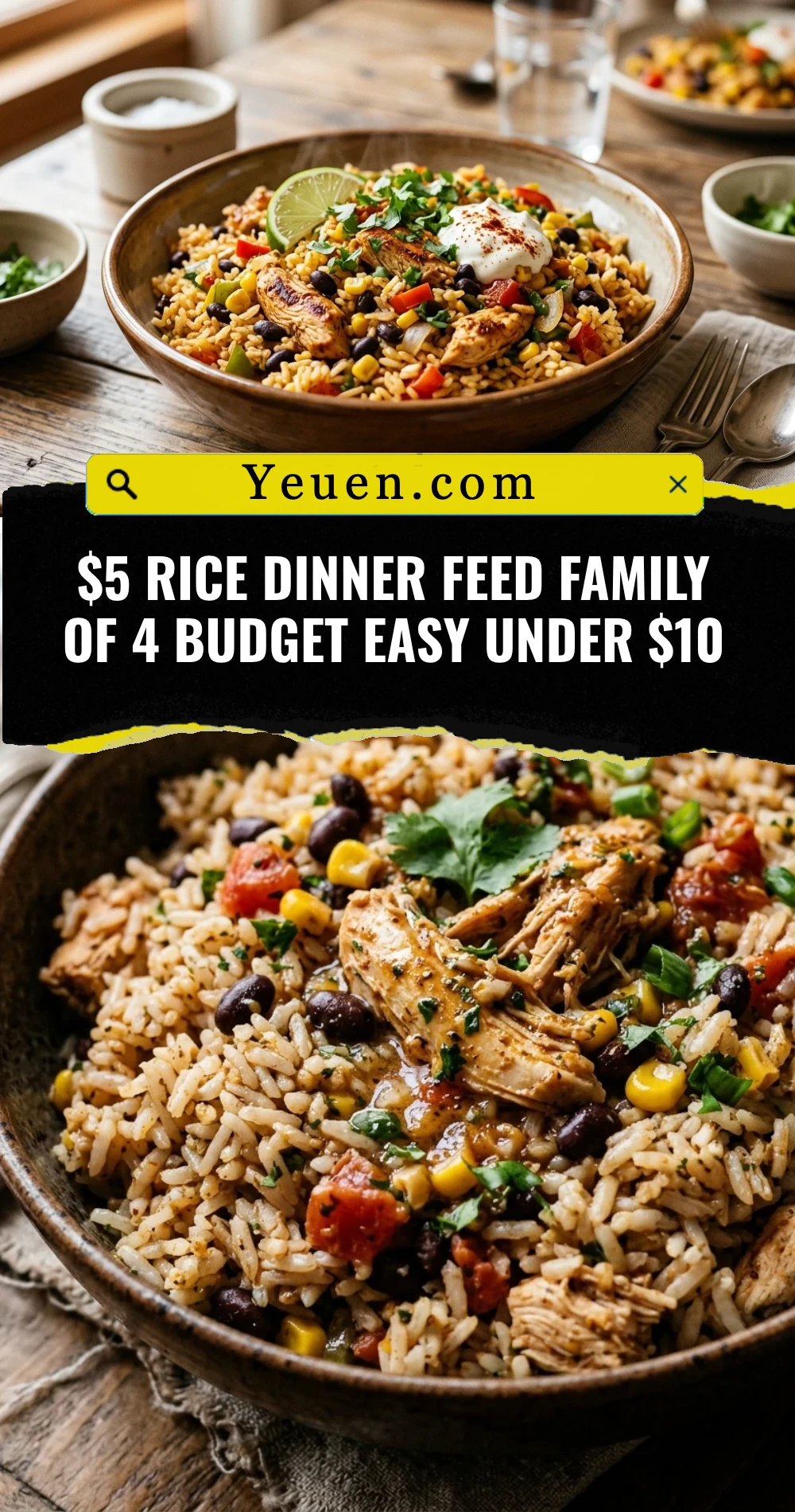 $5 Rice Dinner Feed Family Of 4 Budget Easy Under $10