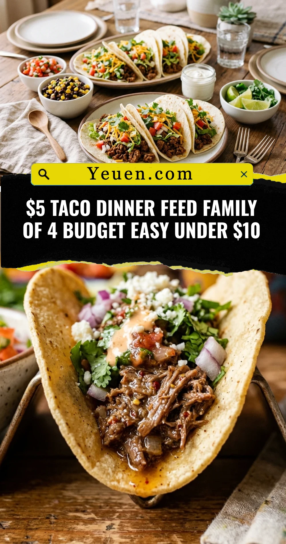 $5 Taco Dinner Feed Family Of 4 Budget Easy Under $10