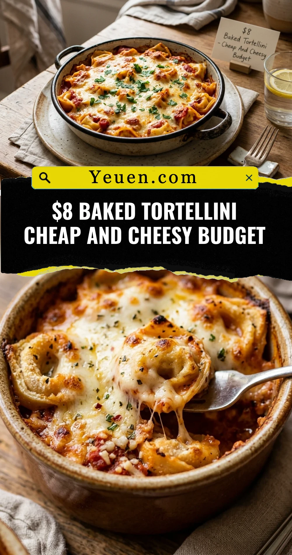 $8 Baked Tortellini Cheap And Cheesy Budget