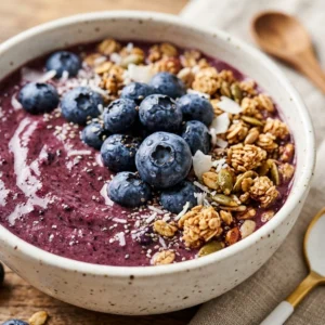 Acai Blueberry Bowl Thick Creamy Superfood Viral Healthy