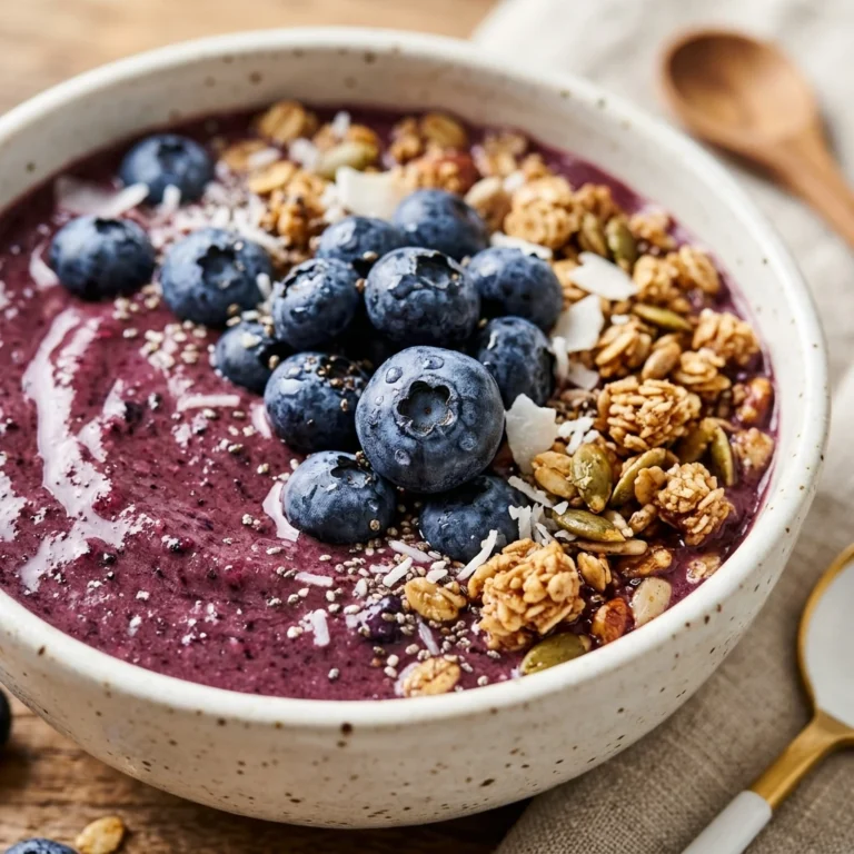 Acai Blueberry Bowl Thick Creamy Superfood Viral Healthy