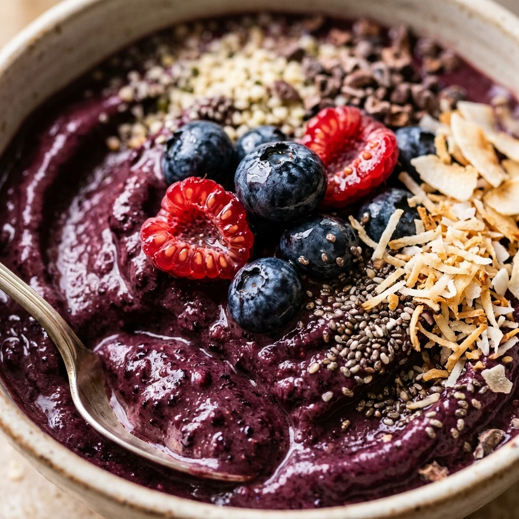 Acai Coconut Bowl Thick Creamy Superfood Viral Healthy