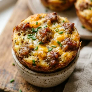Air Fryer Breakfast Sausage And Egg Muffins Meal Prep