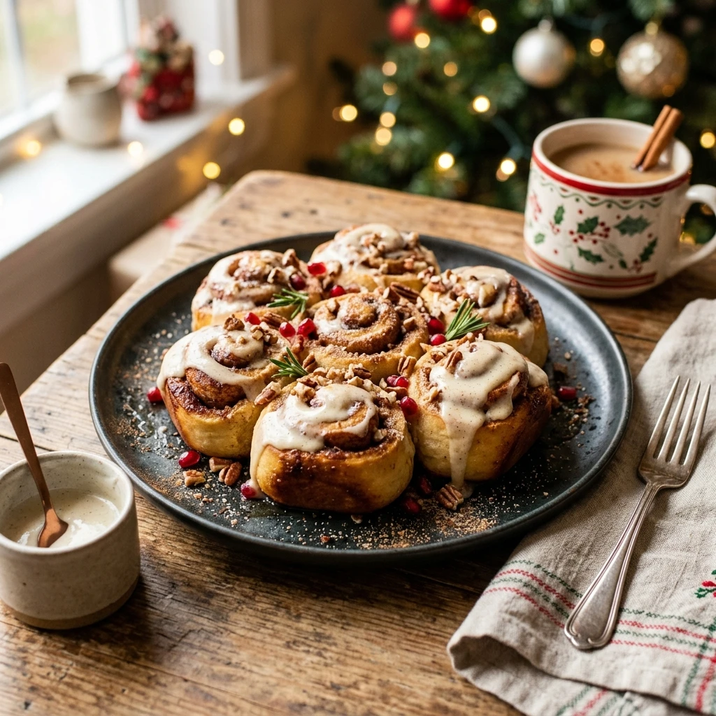 Air Fryer Cinnamon Roll Breakfast Bites Christmas
