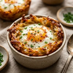 Air Fryer Hash Brown And Egg Breakfast Cups