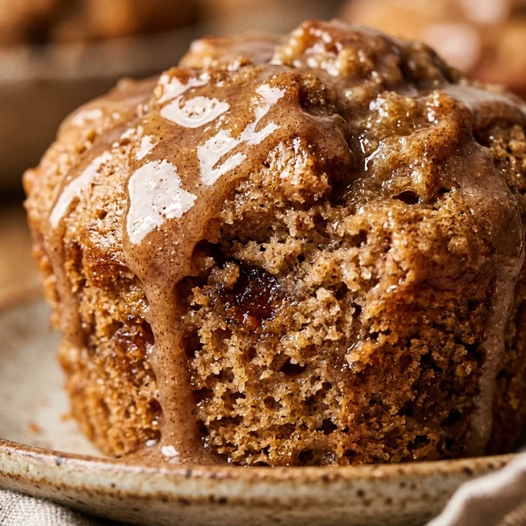 Apple Butter Muffins with Cinnamon Glaze