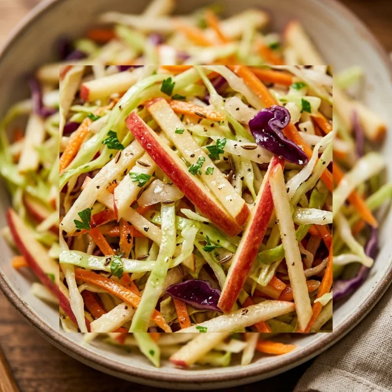 Apple Cabbage Slaw Crunchy No Mayo