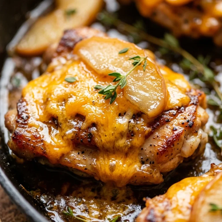 Apple Cheddar Chicken Skillet Fall