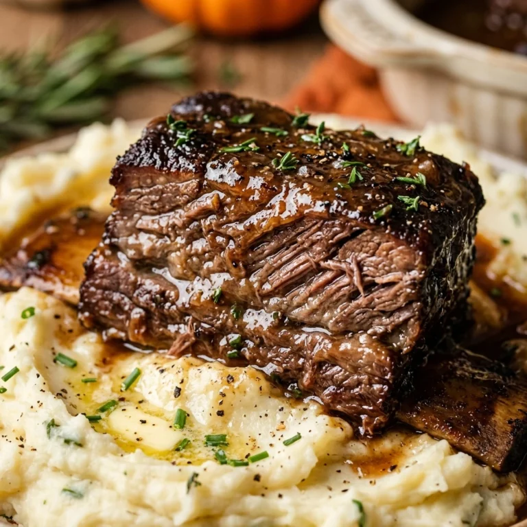 Apple Cider Braised Short Ribs With Mashed Potatoes Fall