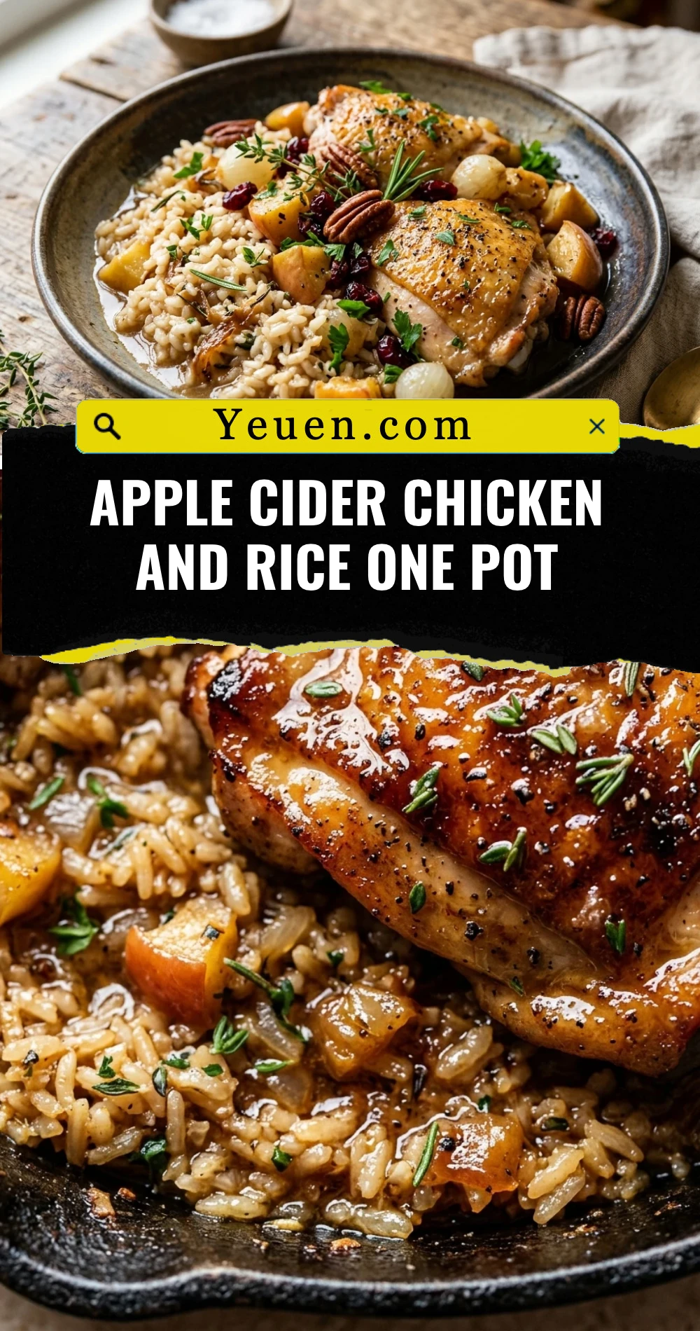 Apple Cider Chicken and Rice One Pot
