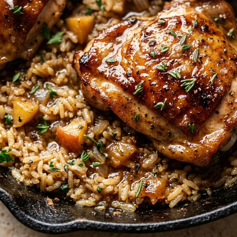 Apple Cider Chicken and Rice One Pot