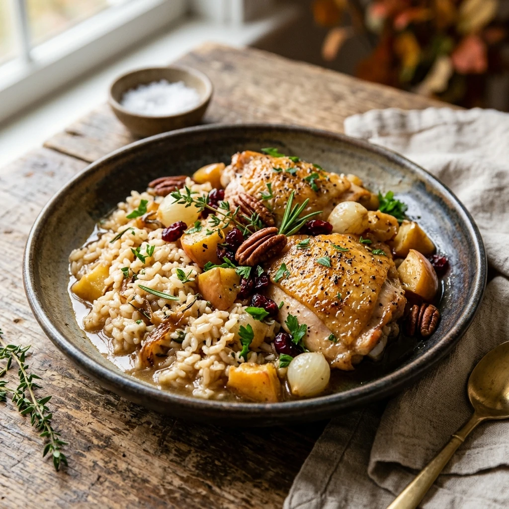Apple Cider Chicken and Rice One Pot