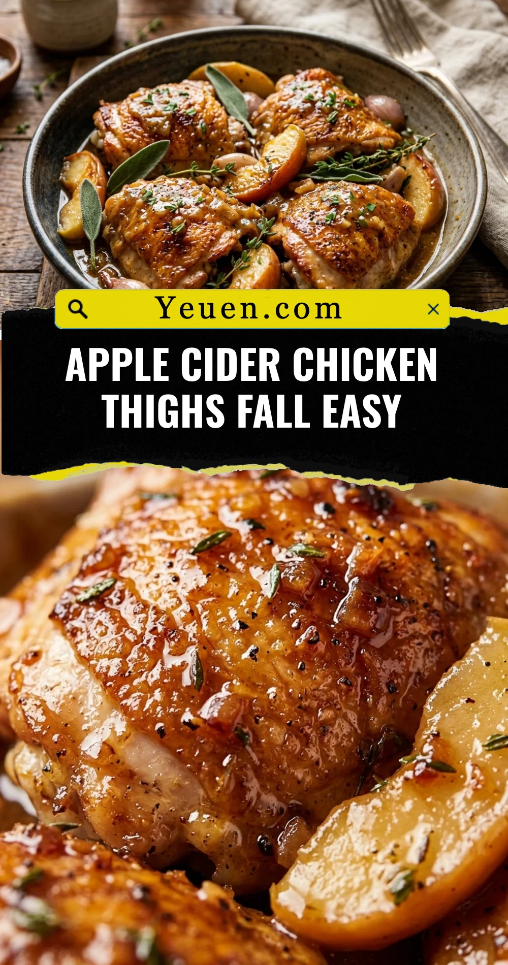 Apple Cider Chicken Thighs Fall Easy