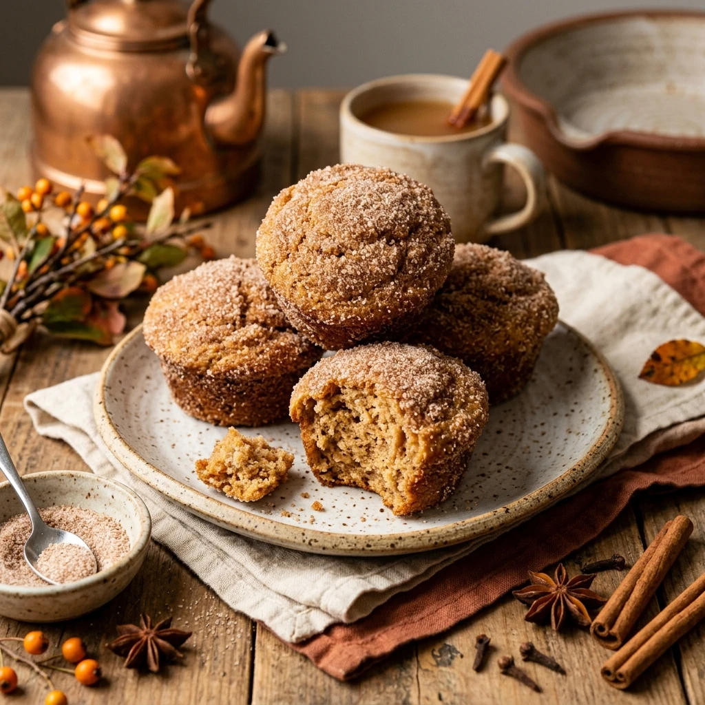 Apple Cider Donut Muffins With Cinnamon Sugar Fall Baking