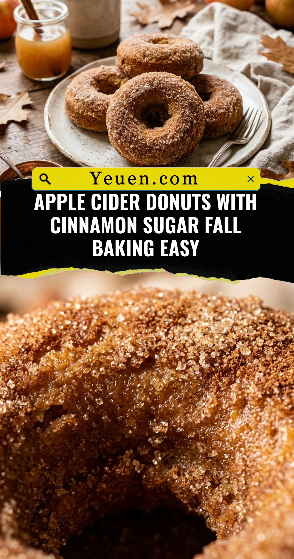 Apple Cider Donuts With Cinnamon Sugar Fall Baking Easy