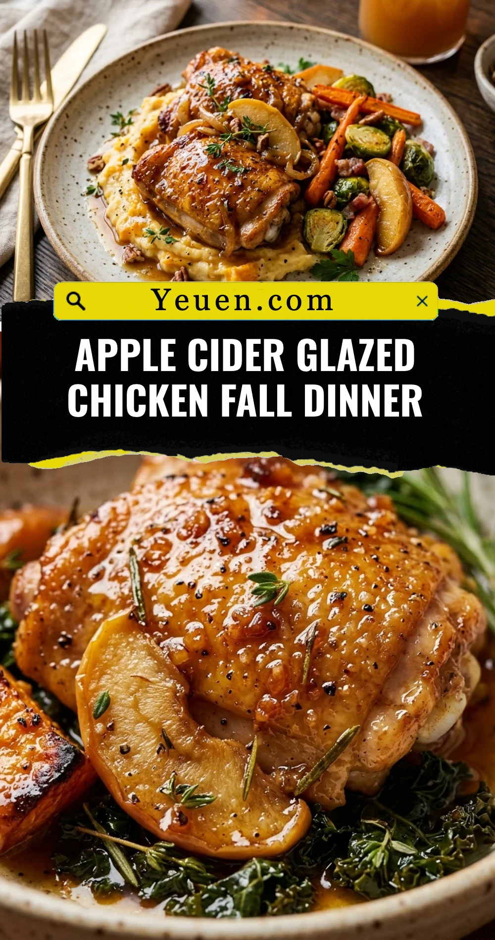 Apple Cider Glazed Chicken Fall Dinner