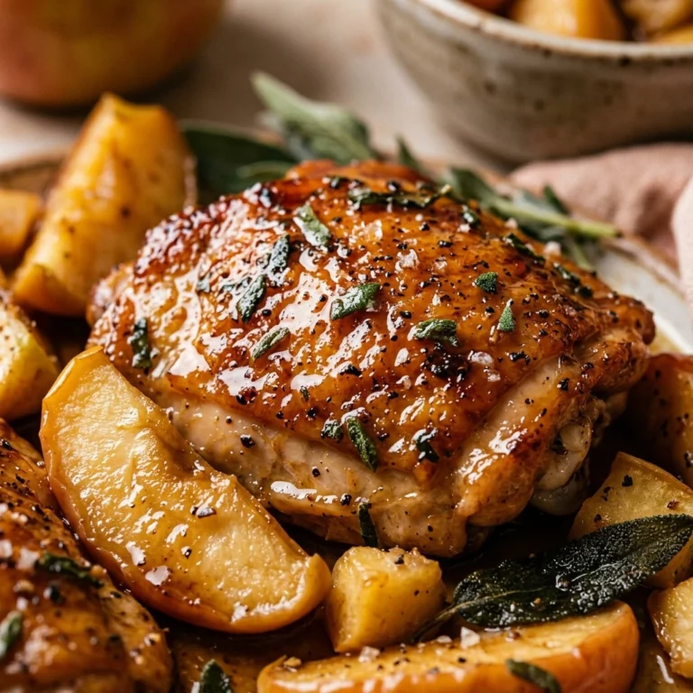 Apple Cider Glazed Chicken With Apples And Sage Fall Dinner