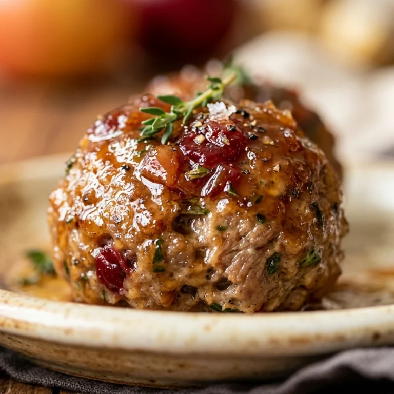 Apple Cider Glazed Meatballs With Cranberry Fall Appetizer