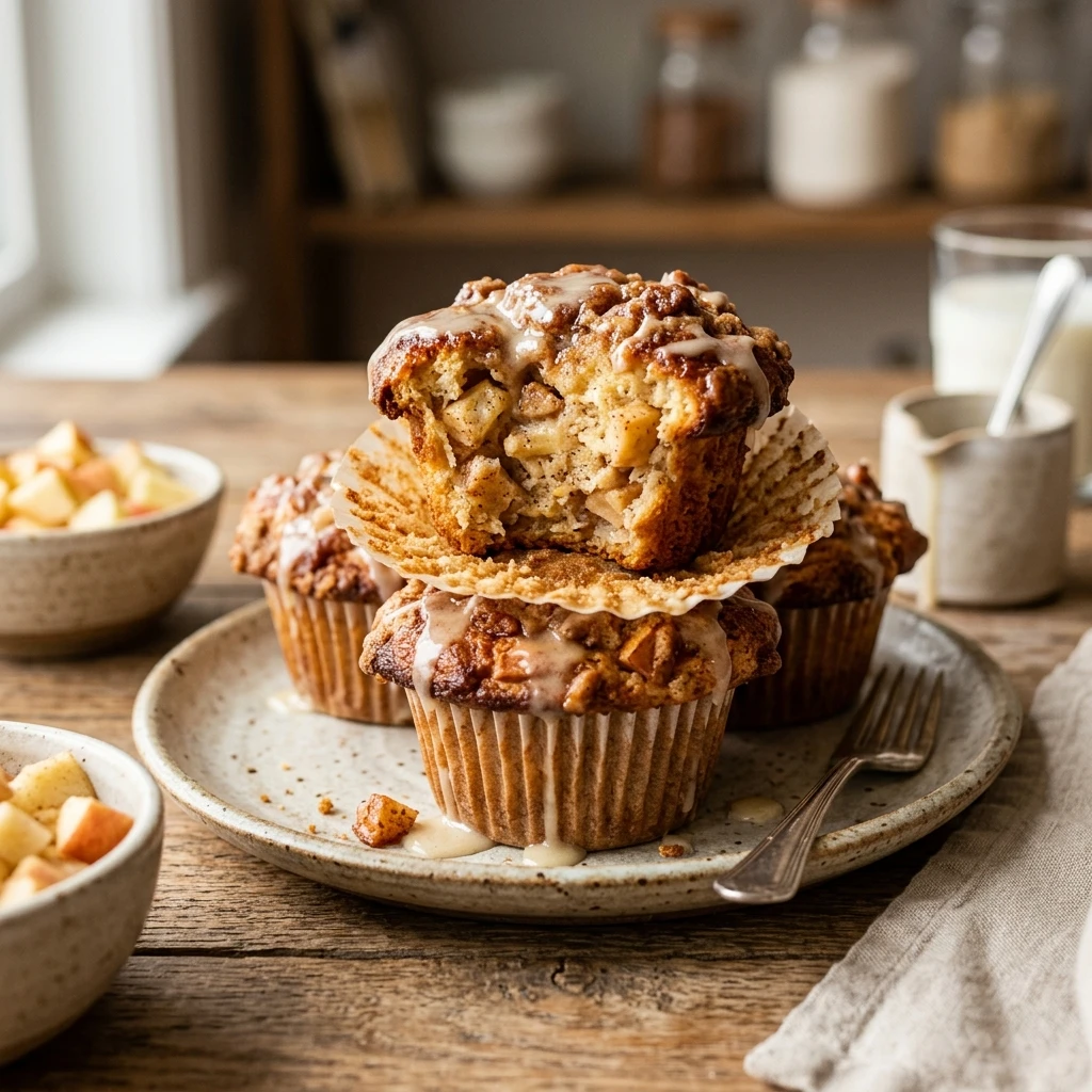 Apple Fritter Muffins - Bakery Style
