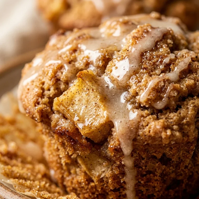 Apple Fritter Muffins With Glaze Fall