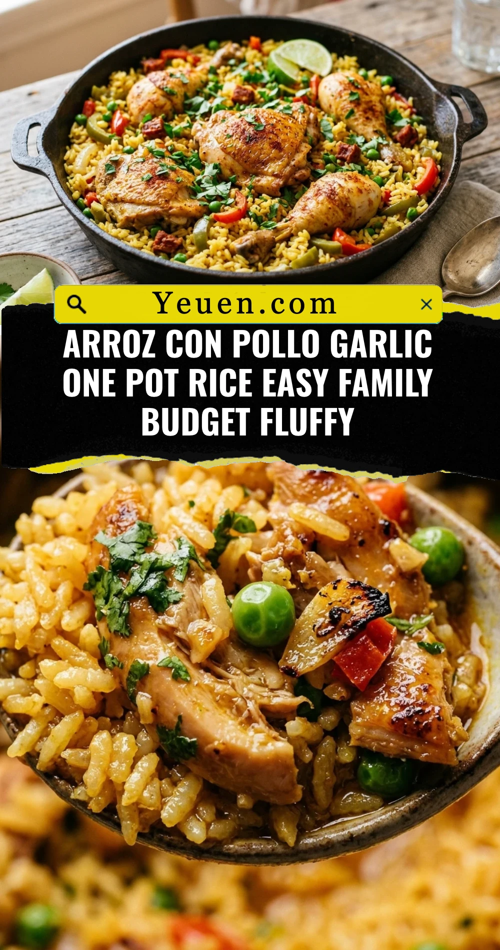Arroz Con Pollo Garlic One Pot Rice Easy Family Budget Fluffy