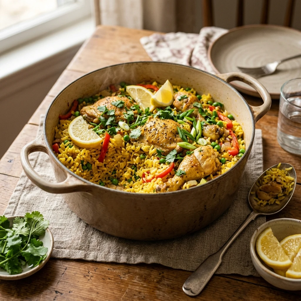 Arroz Con Pollo Lemon One Pot Rice Easy Family Budget Fluffy