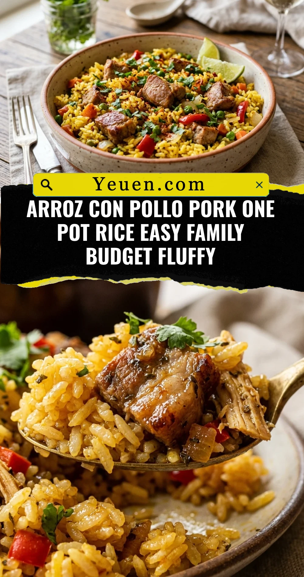 Arroz Con Pollo Pork One Pot Rice Easy Family Budget Fluffy