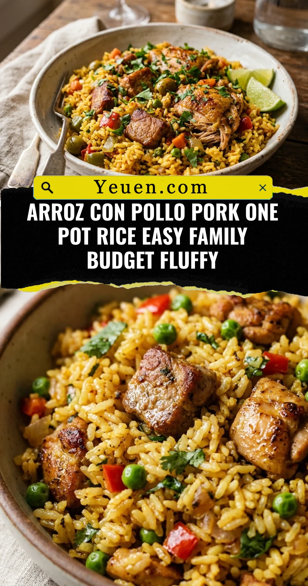 Arroz Con Pollo Pork One Pot Rice Easy Family Budget Fluffy