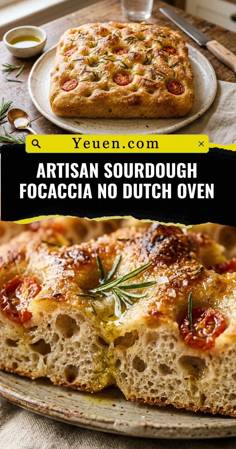 Artisan Sourdough Focaccia No Dutch Oven