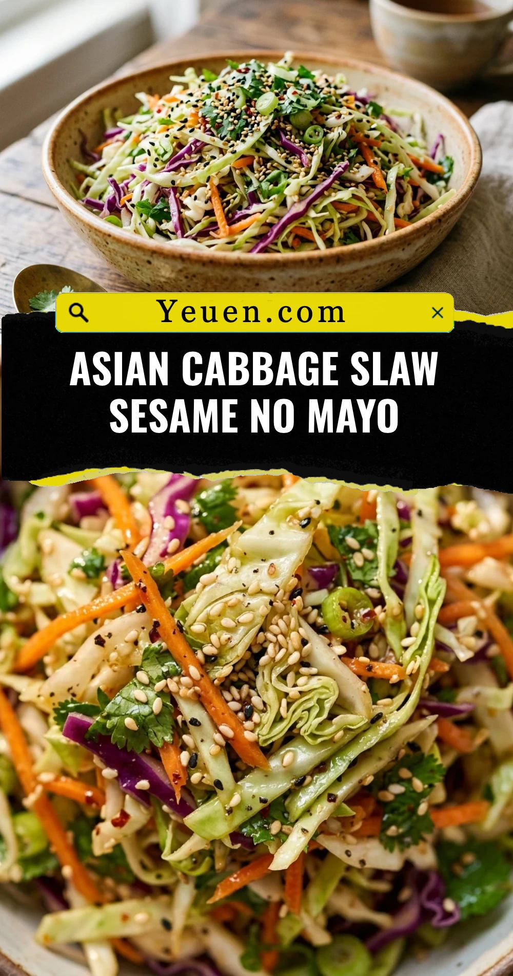 Asian Cabbage Slaw Sesame No Mayo