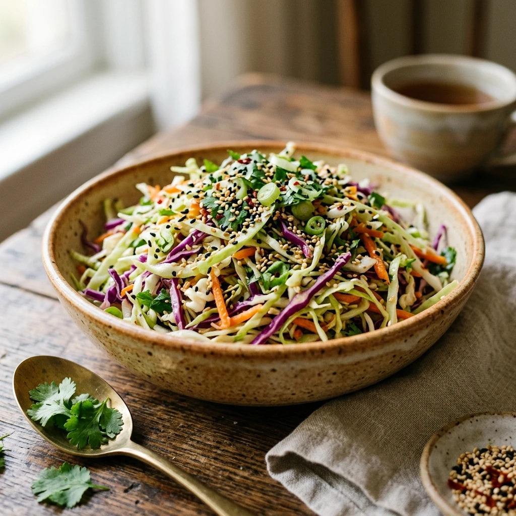 Asian Cabbage Slaw Sesame No Mayo